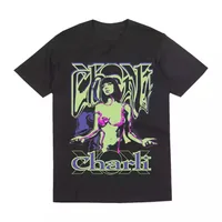 Hip Hop Charli Xcx Singer Street Concert Commemorative Edition Men's Metal Punk Made Old Printed Cotton T-shirts for Men 1