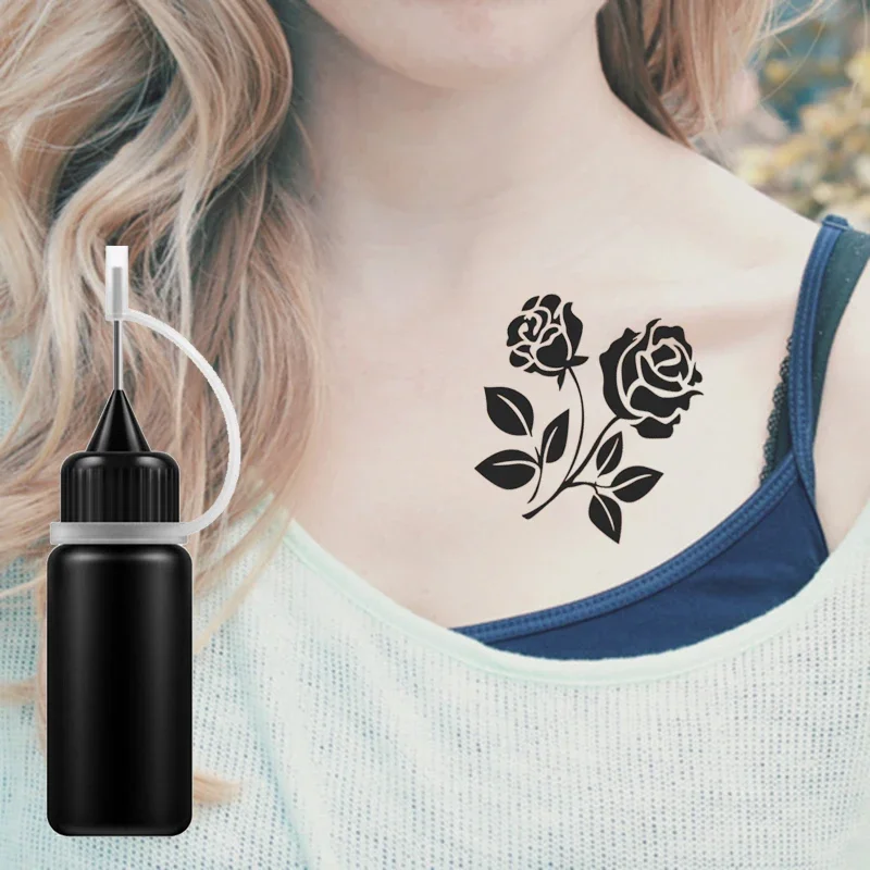 10 Ml Temporary Tattoo Liquid DIY Tattoo Juice Semi-non-reflective Milk Henna Tattoo Waterproof For Body Art Paint Drop Shipping_voghion.com