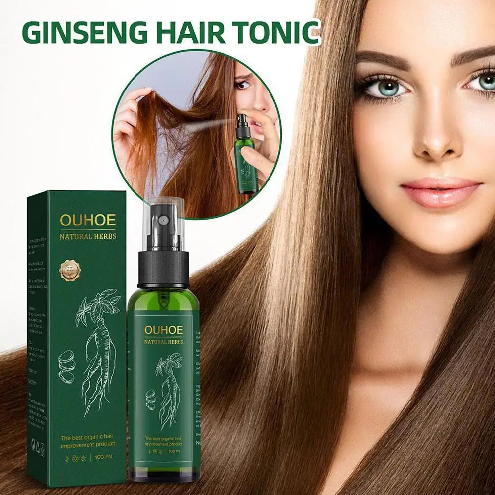 Ginseng Hair Essence Moisturizes Hair Prevent Supple Scalp Cosmetic Repair Spray Loss R6R7