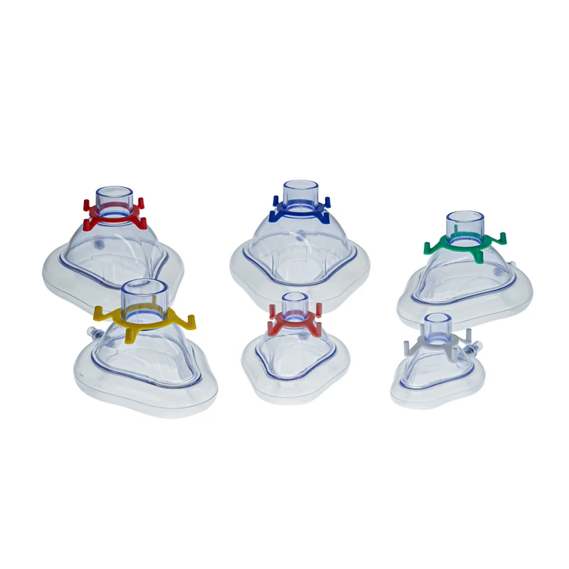 PVC Anesthesia Mask For Adult Child Infant Animals Sterile Disposable Medical Resuscitate Face Masks 1pc/5pcs/6pcs/7pcs 7 Size disposable anesthesia mask