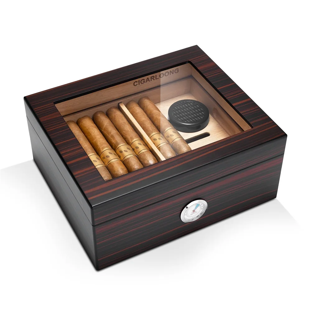 S0ff8d5cec5f449f98ca04c4cc1af1706L Zigarrenhumidor aus spanischem Zedernholz mit großer Kapazität