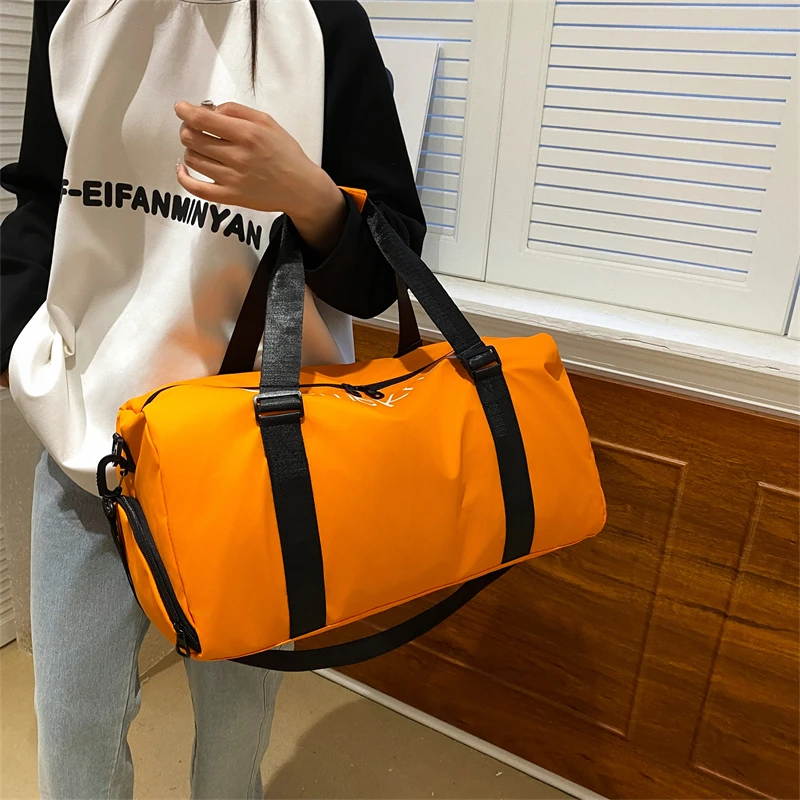 

New Fashion Trend Cool Women Travel Sports Portable Crossbody Shoulder Bags Girls Gym Multifunction Satchel Handbag Big Pockets