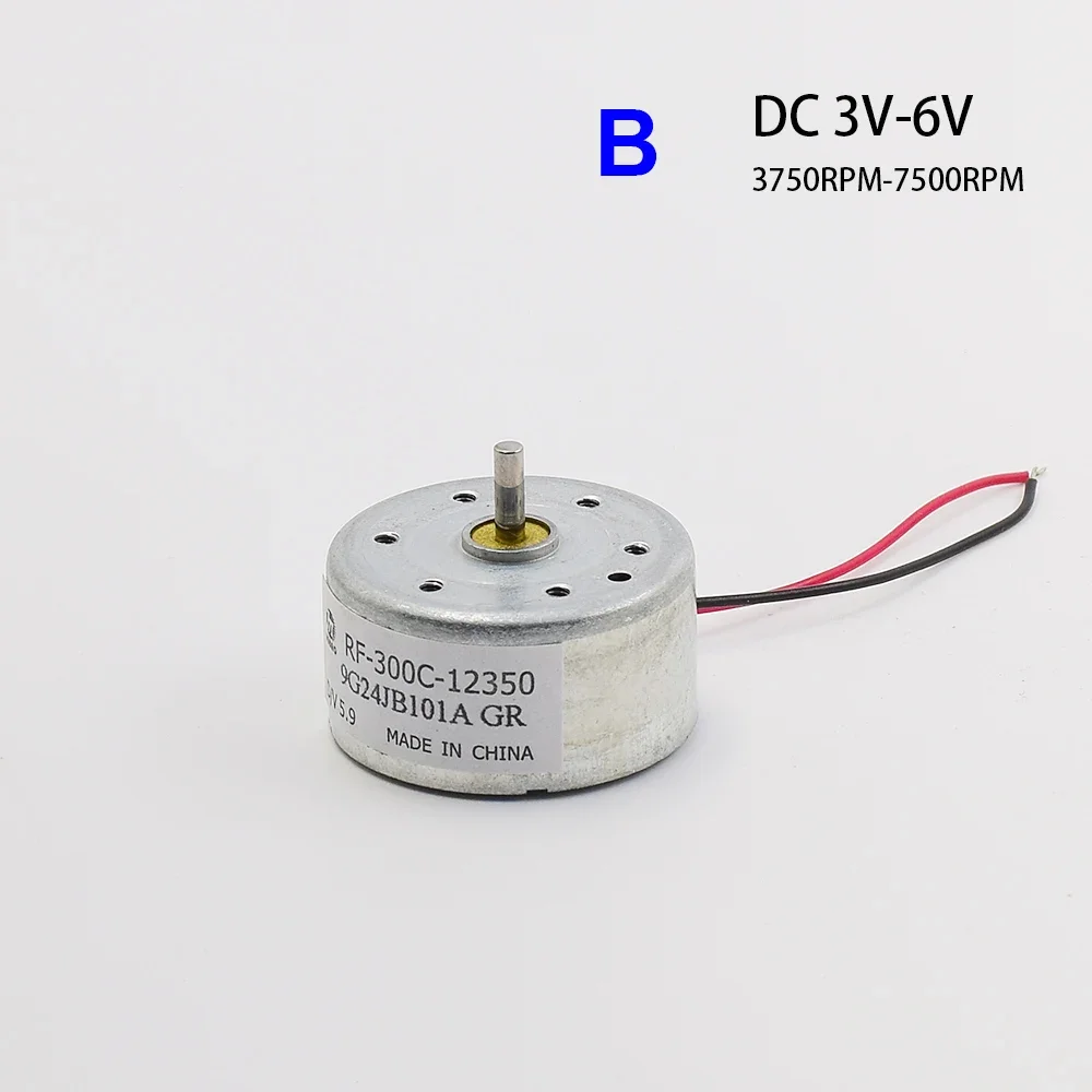 Micro 24mm Round RF-300 Round Motor DC 3V- 6V 3.7V 5.9V for Car Audio AV CD DVD Player Toy Fan