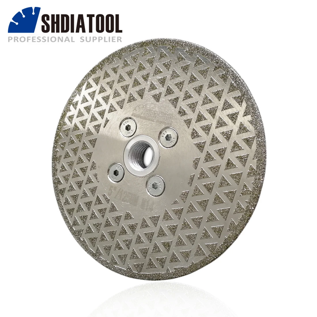 

SHDIATOOL 5" Electroplated Diamond Cutting and Grinding Disc with Double Grinding Sides M14 Flange for Granite & Marble