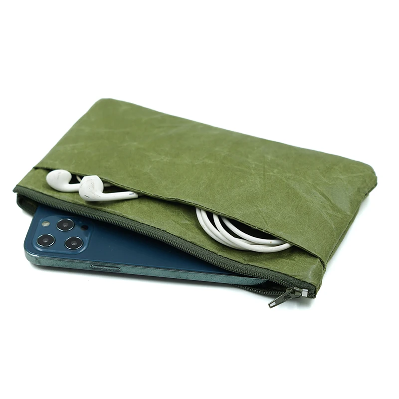 Universal Zipper Durable Fiber Paper Phone Case & Digital Accessory Kit Bag (6.7 Inch)