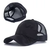 2024 New Summer Camouflage Mesh Trucker Hat Snapback Cap Chapeau Femme Fashion Messy Hair Bun Ponytail Baseball Caps for Women 3