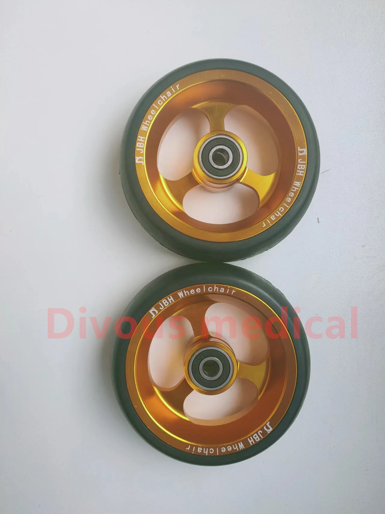 (2X )  4 inch Front Wheels Wheelchair Disabled Manual Sport Wheelchair 3