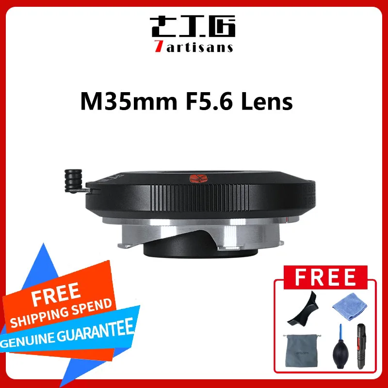 7 Artigiani 7 Artigiani M35Mm F5.6 Full Frame Manuale Obiettivo Pancake Ultrasottile Per Obiettivo Fotocamere Leica L Leica M M10 Sony E Nikon Z