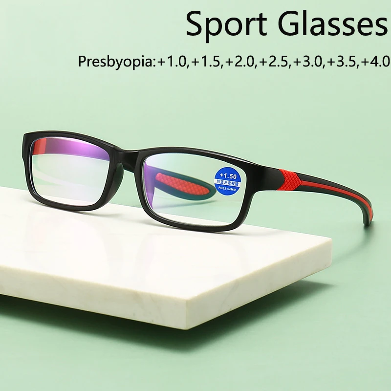 

Unisex Presbyopia Glasses TR90 Frame Simple Men Women Reading Eyewear Anti-blue Light Sports Eyeglasses Diopter +1.0 To +4.0