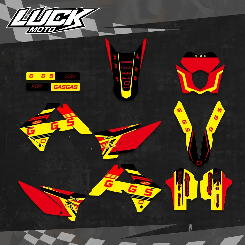 

LUCKMOTO фотографические наклейки для мотоцикла, набор фонов для газового газа EC 125 200 250 300 2010 для EC GasGas MC