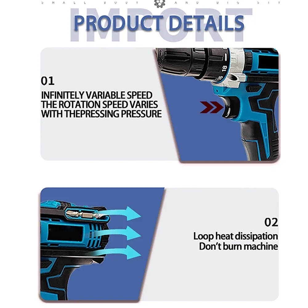 Dual battery pack included with the impact drill