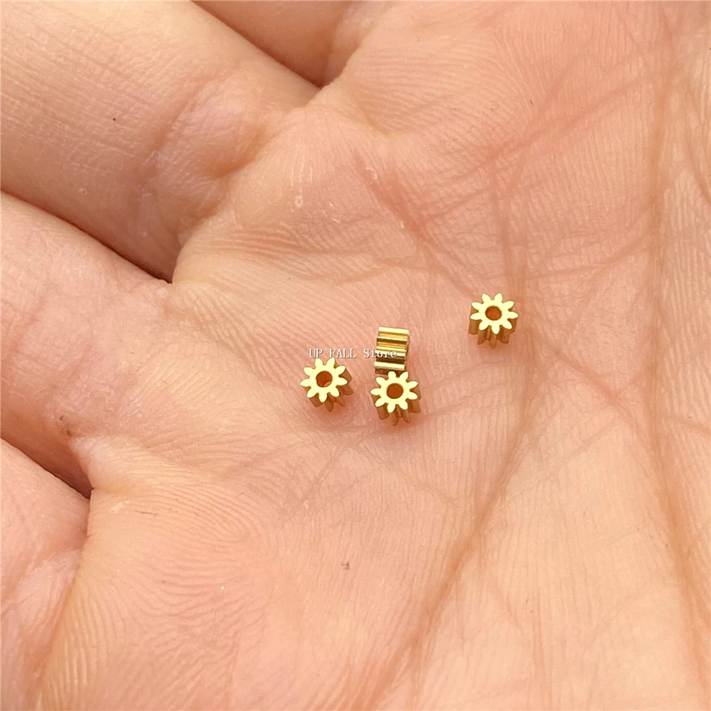 0.25M 9T 1mm Copper Gear 2.8MM Diameter DIY Metal Toy Airplane Model Accessories