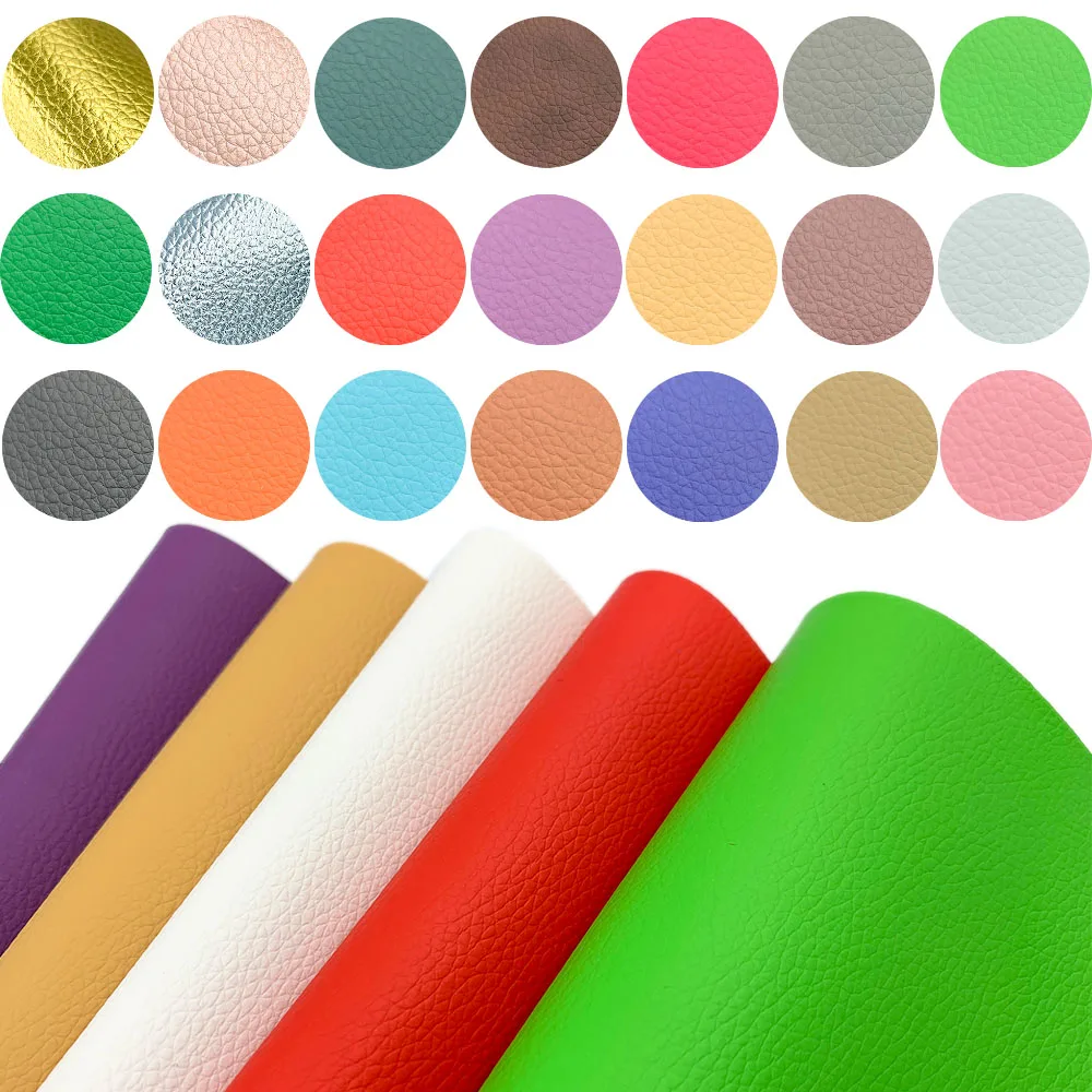 Litchi Faux PU Leather Fabric for DIY Crafts and Creative Projects