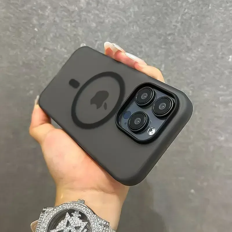 Matte Candy Magnetic Wireless Charging Transparent Shockproof Case - Magsafe Compatible