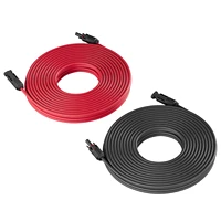Câble d'extension de fil de panneau solaire, câble PV, évalué à courant continu, 1-10 mètres, 4 mm, 26 mm2, 1000 V/1500 V, avec connecteurs solaires 3