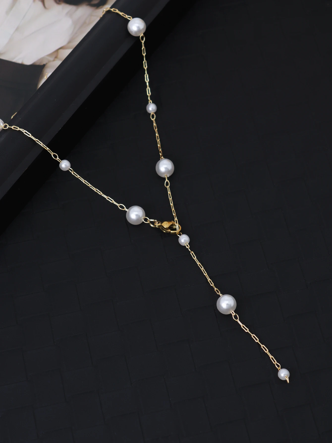 Necklace Y-Shaped Long Adjustable Lariat for Women