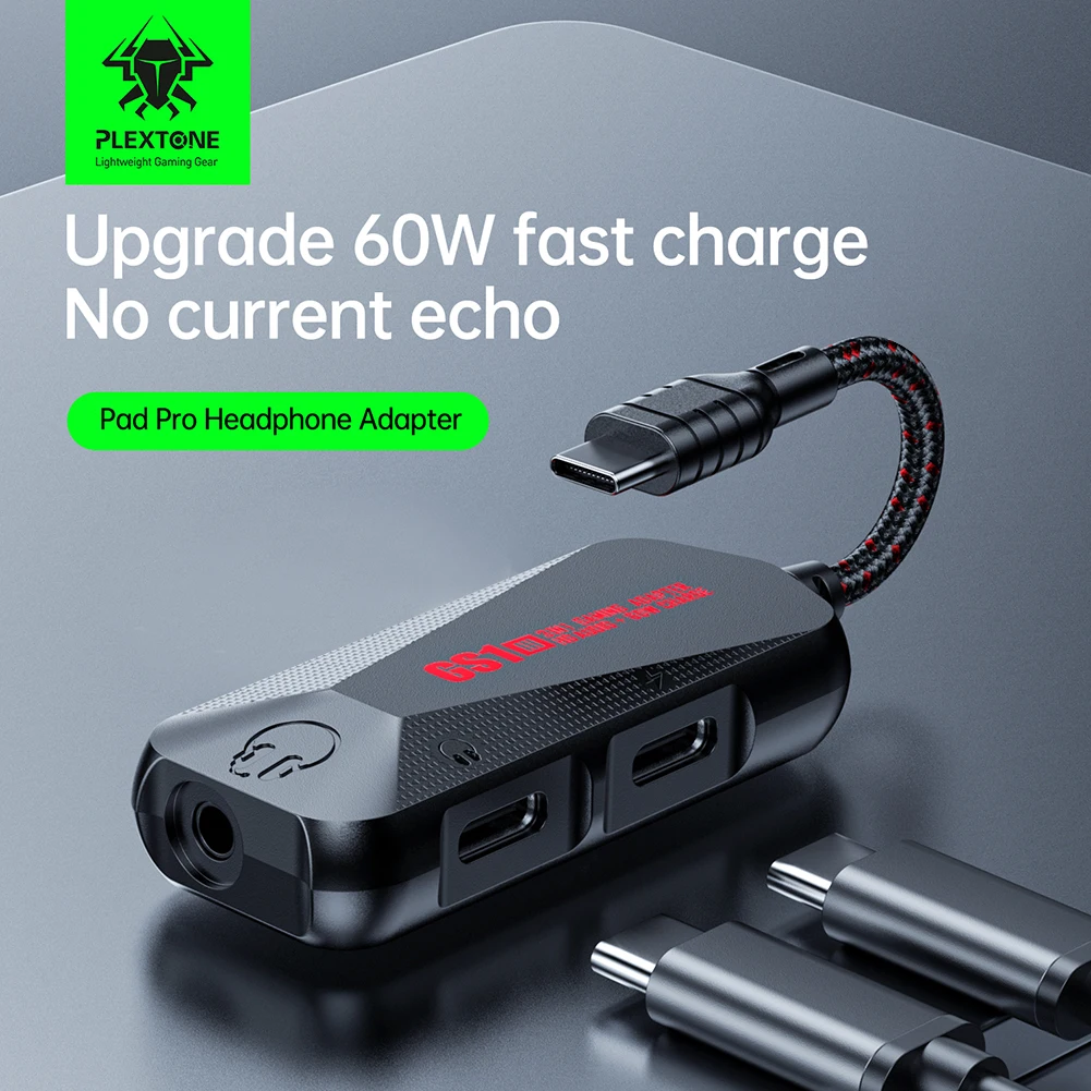3-in-1 게임용 사운드 카드 Type-C  3.5mm 전화 사운드 카드 어댑터 60W..