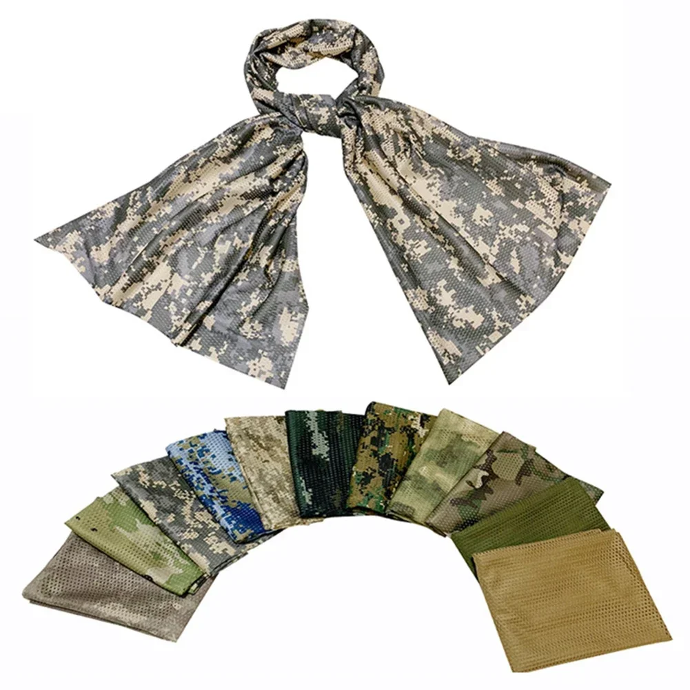 Summer Tactical Scarf Camouflage Neck Scarf Airsoft Sniper Face Shield Covers Photography Outdoor Camping Hunting Headshawls 3