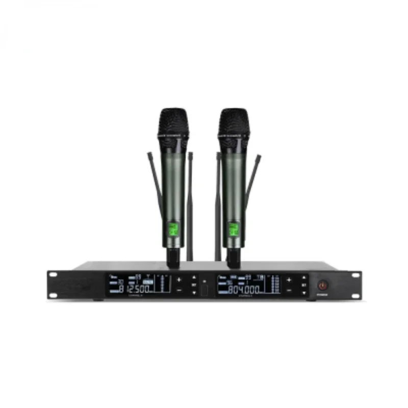

Professional handheld UHF VHF dual channel karaoke dynamic microphone wireless microphone system for sale