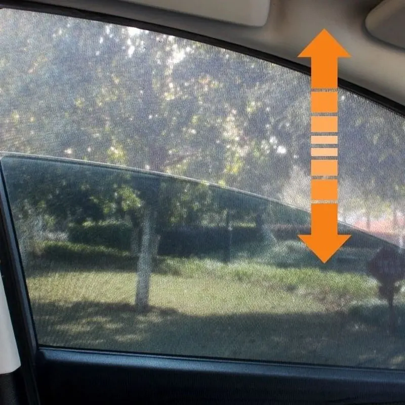 Houseeker 2pcs Mesh Car Side Window Net Auto Sun Visor Protector Mosquito Window Net Anti Insect Fly Screen Curtain