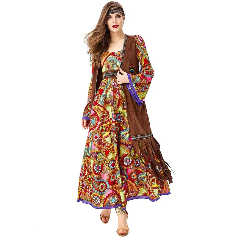 

60s Flower Power Hippie Clothes Women Fancy Dress