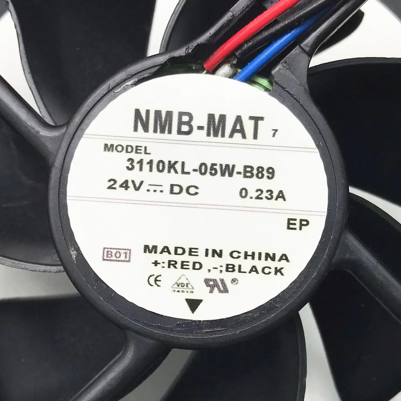 Nmb-mat 3110kl05w-b89 B01 dc 24v 0.23a 80x80x25 mm Ventilador de Refrigeração do Servidor de Fios - Imagem 2