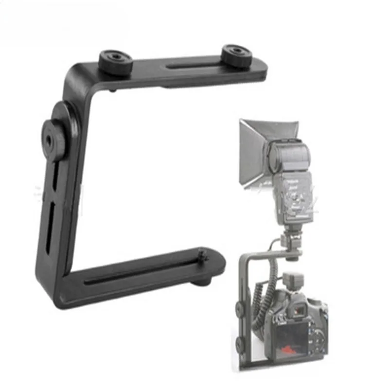 Double L-shaped Photography Light Holder Flash Bracket L-shaped Support LED Photography Light for SLR Camera Flash Video