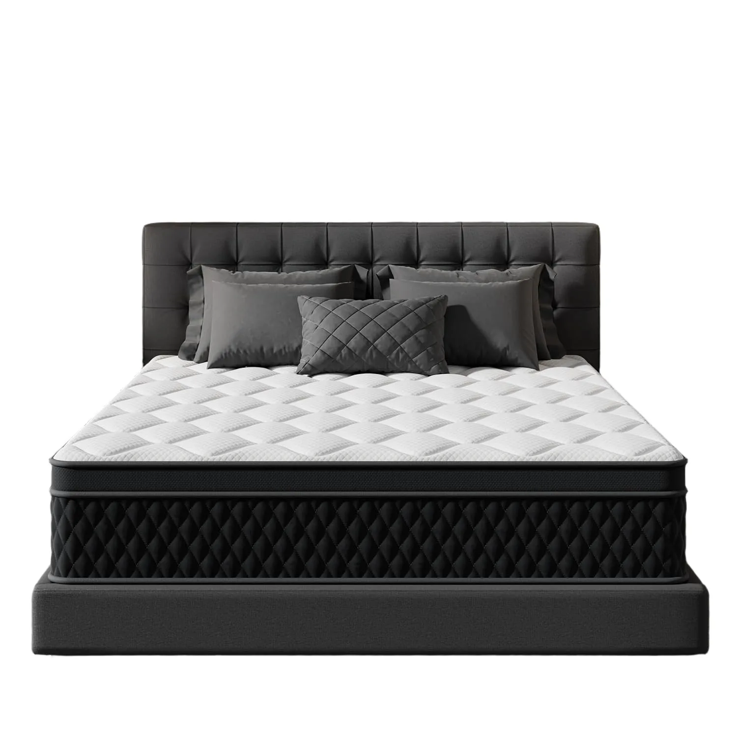 Queen Mattress 10 Inch Hybrid Memory Foam Mattress in a Box Individually Wrapped Pocket Coils Mattress for Isolate Motion 2