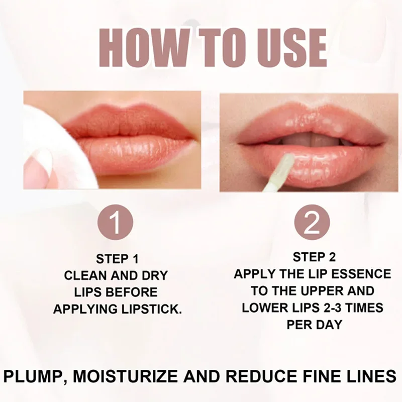 Lip Plumper Instant Volumising Lips Serum Plumper Repairing Reduce Fine Lines Fuller Filler Bigger Pulp Lips Moisturizing Care Essence 10ML