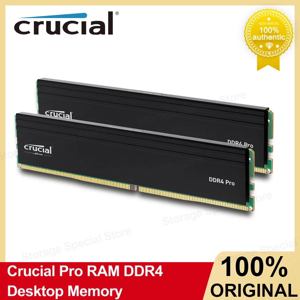 Crucial Pro RAM DDR4 16GB 32GB Kit (2x16GB) 3200MHz 64GB (2x32GB