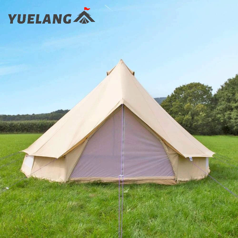 

luxury glamping 3m 4m 5m 6m 7m cotton canvas bell tent for outdoor camping canvas bell tent