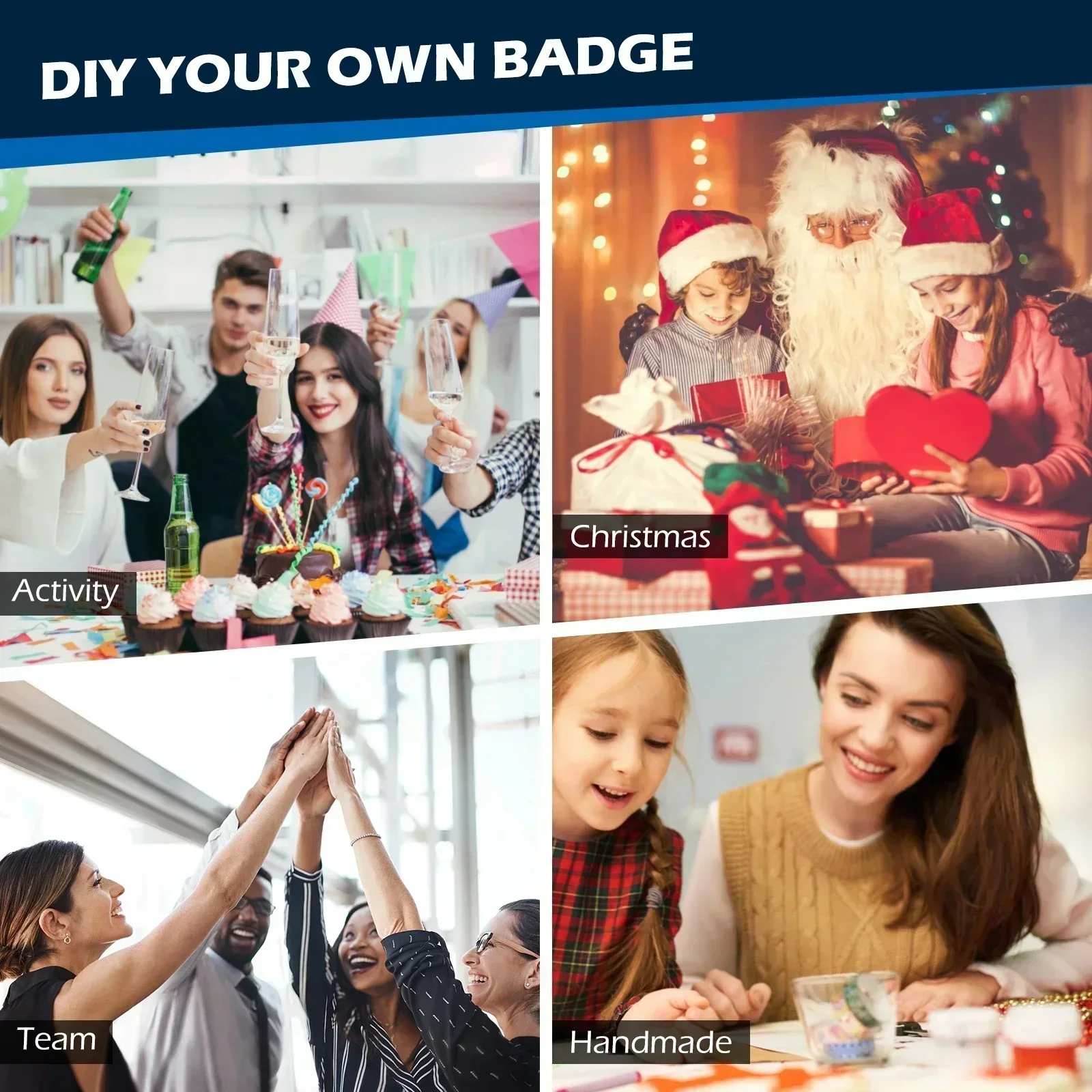 Kit De Machine De Fabrication De Badges Carrés De 50 Mm Avec