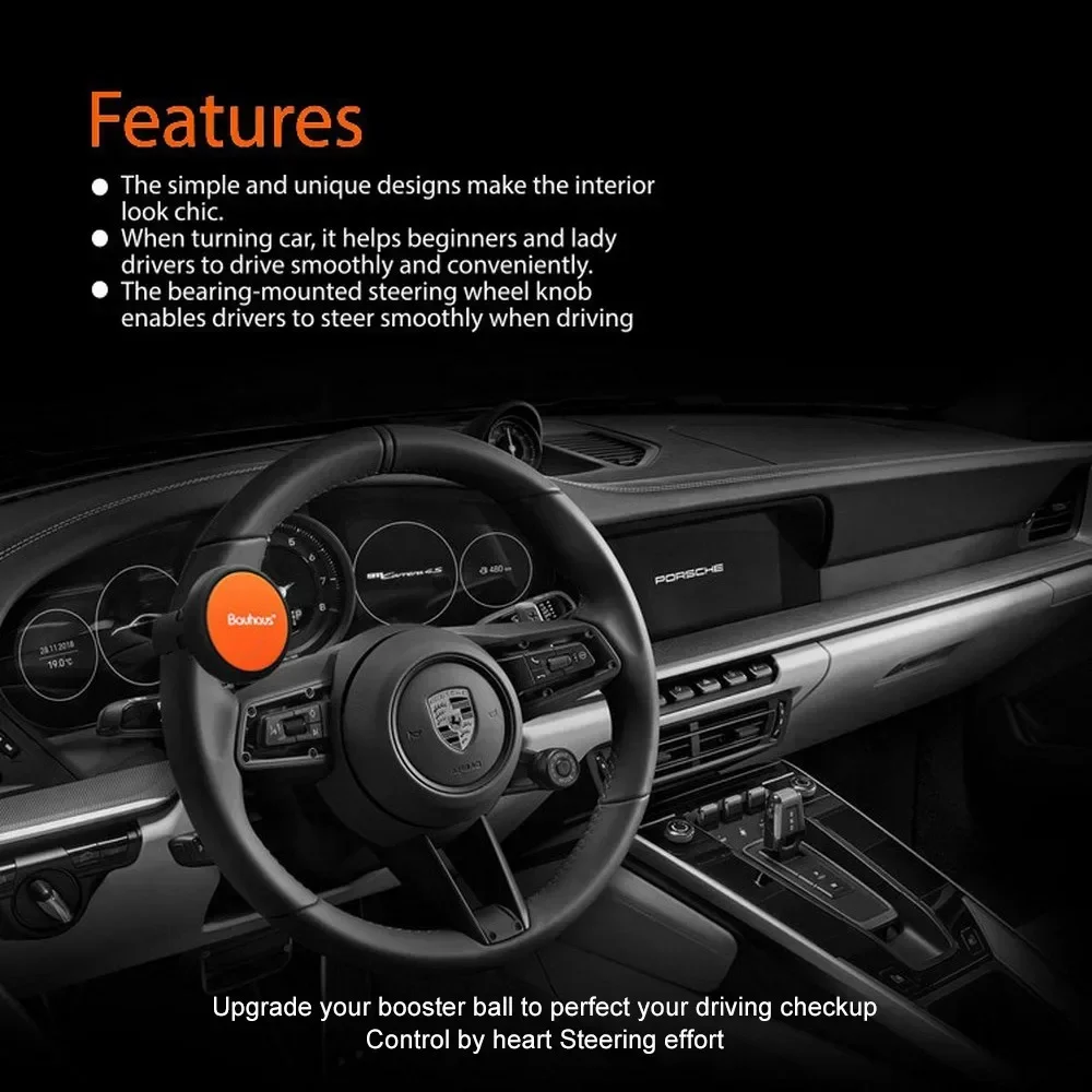 Impugnatura a Sfera per Volante a 360 Gradi, Potenziatore di Controllo per Auto, Manopola Universale in Silicone per Styling Auto - Image 2