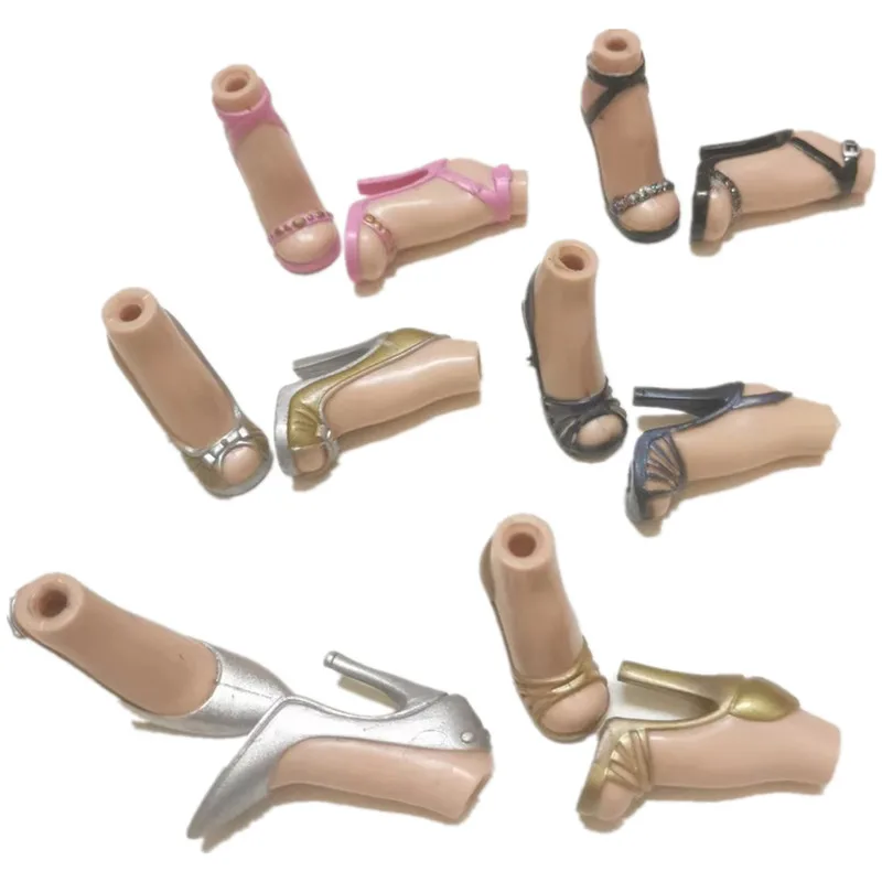 Female Doll Colorful Shoes Brown White Pink Personality Doll DIY Dressing Decors Original Doll Accessories Quality Doll Feet