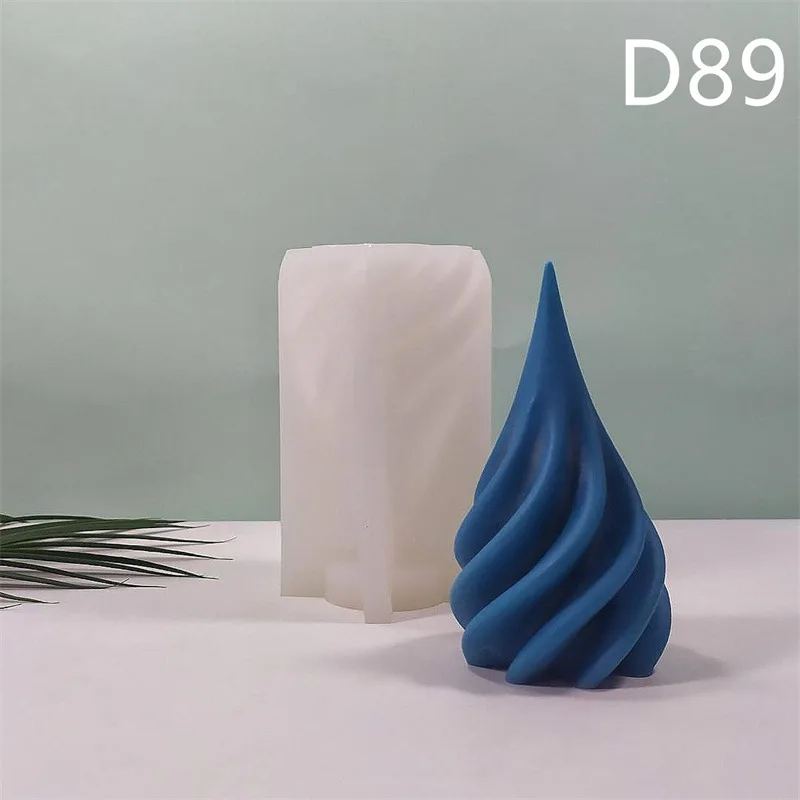 

D89 Creative Conical Vase Candle Silicone Mold Gypsum form Carving Art Aromatherapy Plaster Home Decoration Mold Gift Handmade