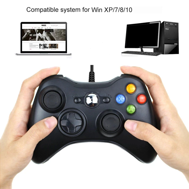 Computer Professionale Gamepad Windows Win10 Win7 Win8 Usb Controller Di Gioco Cablato Computer Portatile Desktop Pc Joystick Doppia Vibrazione