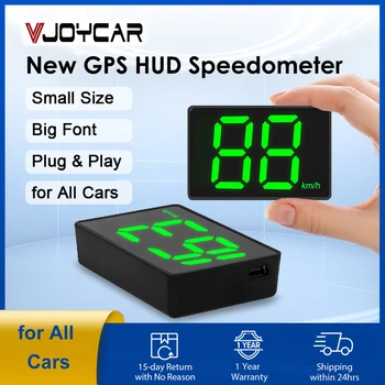 Vjoycar 모든 차량용 GPS 속도계, 플러그 앤 플레이, 빅 폰트, 소형, 풀 스크린, 2 색, 자동차 전자 액세서리, 최신