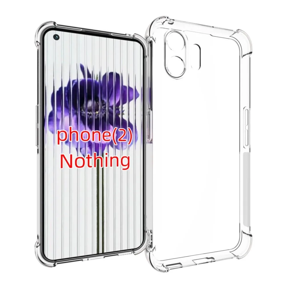 Funda stoßfeste, transparente Silikonhülle für Nothing 2, transparente Hülle für Nothing Phone 2 Cover