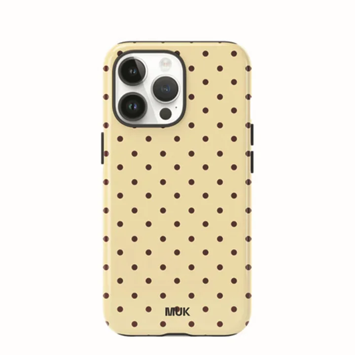 Elegant Double-Layer Y2K Polka Dot Phone Case