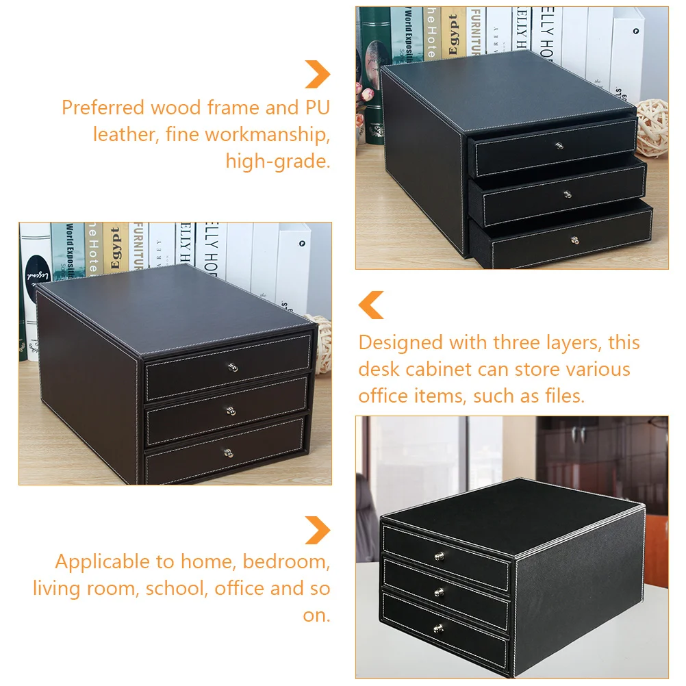 Business File Box Drawer Storage Cabinet Mini Drawers Pull Out Stackable Desk
