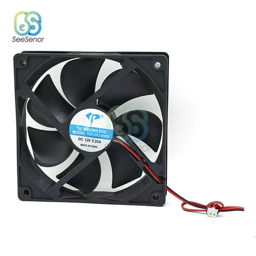 DC 브러시리스 12025 팬, PC 컴퓨터 케이스 쿨러, 120mm, 12cm, 5V, 12V, 24V, 120mm * 120mm * 25mm 팬, 120x120x25mm, 2 핀 2