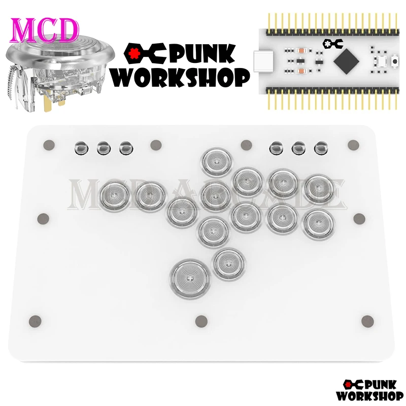 Punk Workshop Mini Hitbox Socd Fighting Stick Controller 