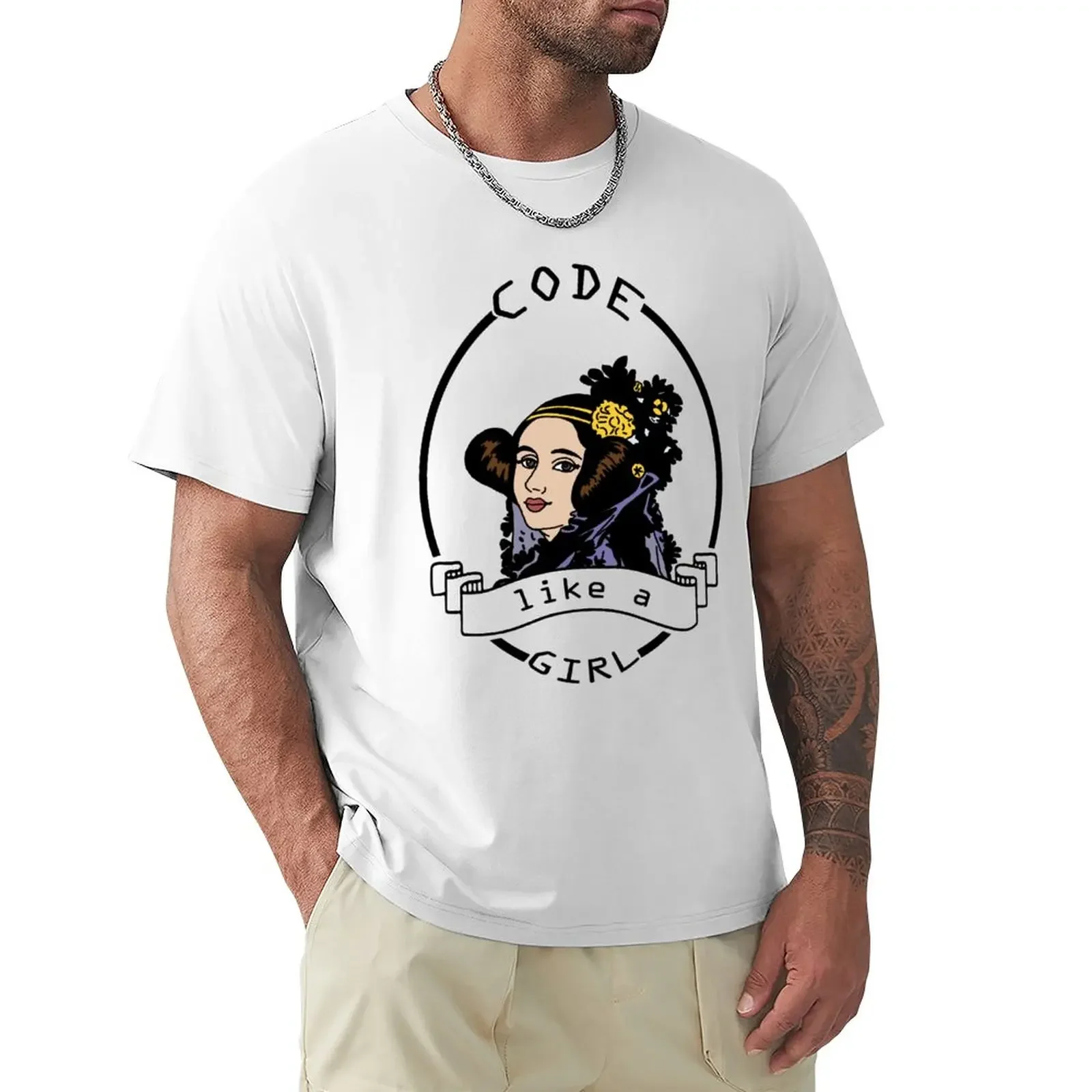 

Code Like A Girl T-Shirt vintage quick drying clothes for men Blouse kawaii clothes customizeds mens t shirt graphic