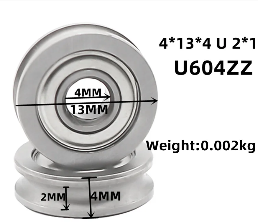 

10Pcs V623ZZ V Groove Roller Wheel Ball Bearings 3*12*4 U604 4*13*4 Embroidery Carbon Steel Pulley Wire Bearing Machine Tool