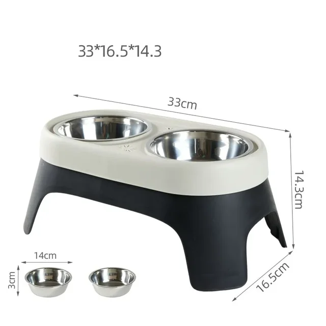 New Dog elevated Feeder anti knock stainless steel  raised dog bowl  elevated bowls for dog cat bowl 6
