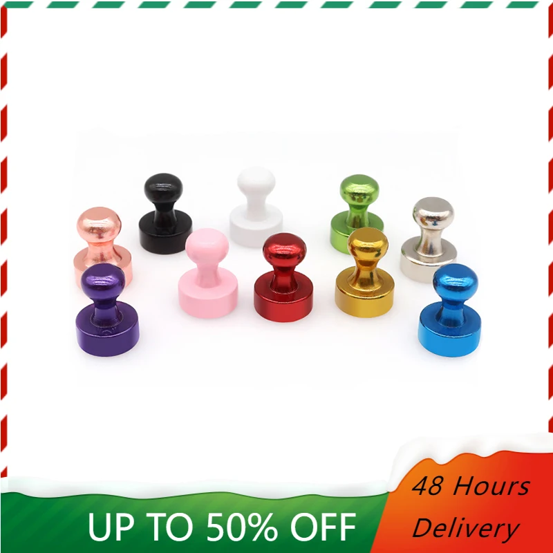 MTS Magnete - Juego De 10 Imanes De Neodimio (15 X 6 Mm, Diámetro Interior De 6 Mm, Fuerza De Sujeción Aprox. 5 Kg, Para Pizarras Blancas, Tablones De Anuncios, Pizarras Magnéticas
