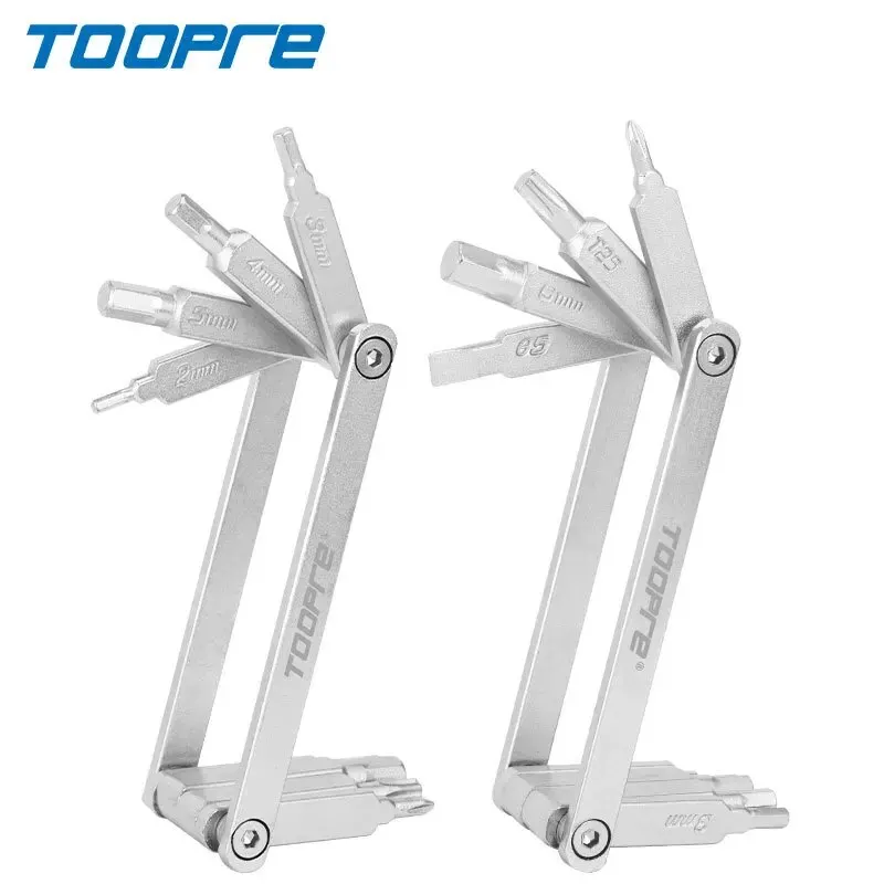 TOOPRE 자전거 수리 도구 산악 자전거 다기능 수리 및 해체 세트 육각 드라이버 렌치