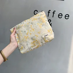 Floral Embroidery Corduroy Canvas Makeup Organizer Bag (23)