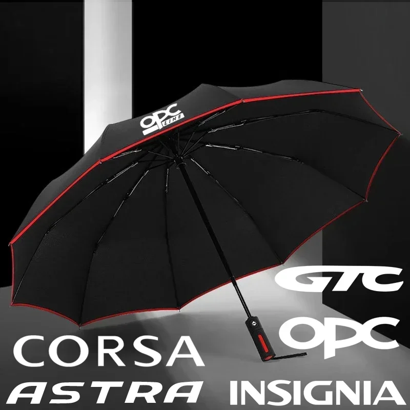 Car Automatic Folding Windproof Sunshade Umbrella For Opel GTC OPC Line Astra Corsa Insignia Zafira Mokka Grandland Accessories