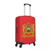 Custom Kingdom Of Morocco Travel Luggage Cover Washable Moroccan Patriotic Suitcase Cover Protector Fit 18-32 Inch 2
